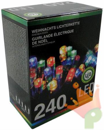 LUCI DI NATALE 240 LED MULTICOLOR LUCE FISSA