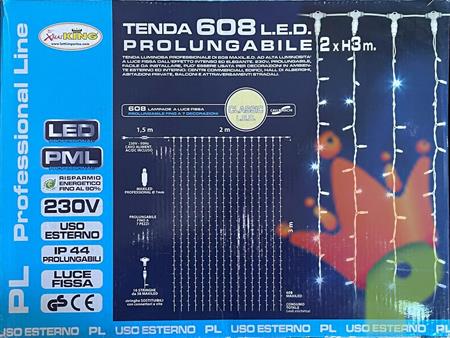LUCI DI NATALE A TENDA 608 MAXILED BIANCO CALDO