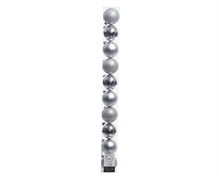 PALLINE PER ALBERO 60 MM ARGENTO 10 PZ