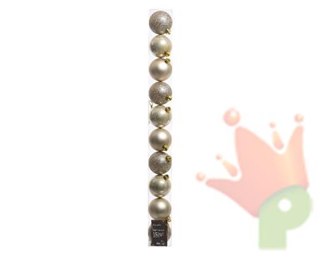 PALLINE DI NATALE PERLA ASSORTITE 6 CM CONFEZIONE 10 PZ