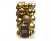 PALLINE DI NATALE ORO MISURE ASSORTITE 30PZ
