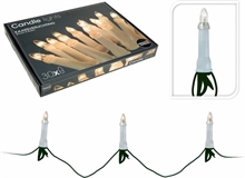 LUCI DI NATALE A CANDELA PER ALBERO BIANCO CALDO 30pz