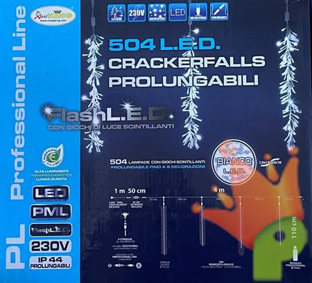 LUCI DI NATALE A TENDA 4 GRAPPOLI BIANCO FREDDO