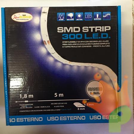 LUCI DI NATALE A STRICIA 300 LED BIANCO FREDDO