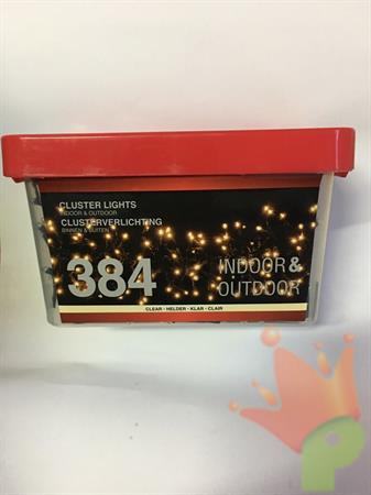 LUCI DI NATALE CLUSTER 384pz BIANCO CALDO