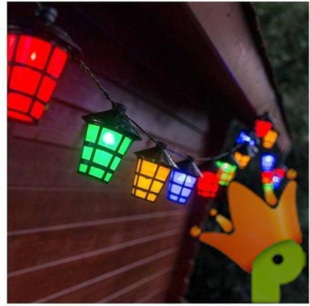 ILLUMINAZIONE LANTERNE MULTICOLOR 20 PZ 5 MT