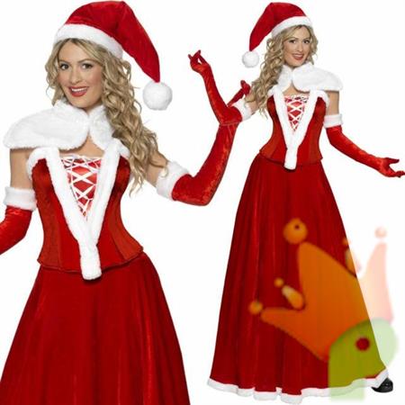 COSTUME LUXURY MISS SANTA TG. S