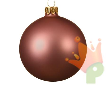 PALLINA DI NATALE ROSA ANTICO OPACO 15 CM