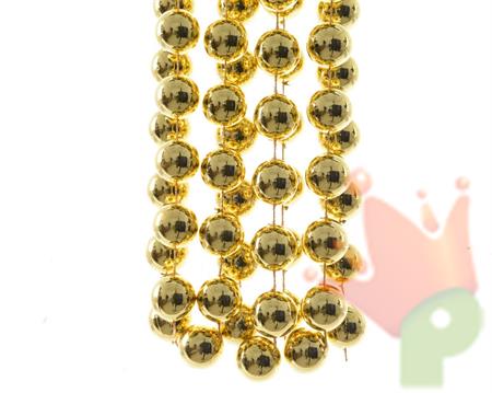 GHIRLANDA CATENA DI PERLE ORO METAL 270CM