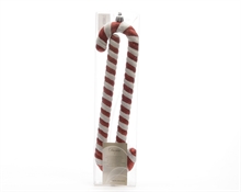 PENDENTE BASTONCINO CANDY BIANCO ROSSO 24CM 2PZ