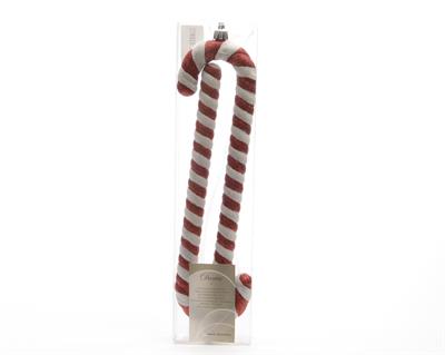 PENDENTE BASTONCINO CANDY BIANCO ROSSO 24CM 2PZ