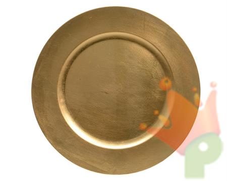 PIATTO IN PVC ORO 33 CM
