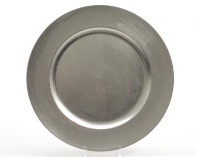 PIATTO IN PVC ARGENTO 33 CM