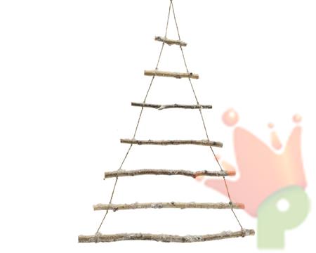 FIGURA ALBERO IN LEGNO INNEVATO 70X90