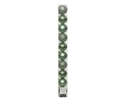 PALLINE PER ALBERO 6CM VERDE CHIARO 10PZ
