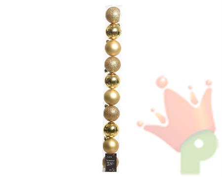 PALLINE DI NATALE ORO 6 CM CONFEZIONE 10 PZ