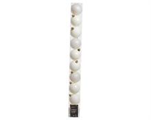 PALLINE DI NATALE BIANCO LANA 6 CM CONFEZIONE 10 PZ