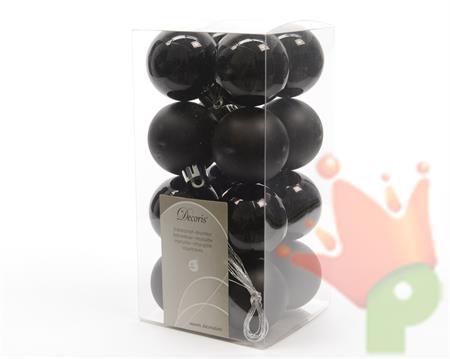 PALLINE PER ALBERO NERE 40MM 16PZ