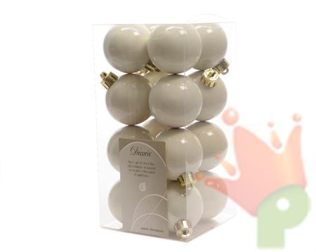 PALLINE DI NATALE BIANCO LANA 4 CM CONFEZIONE 16 PZ