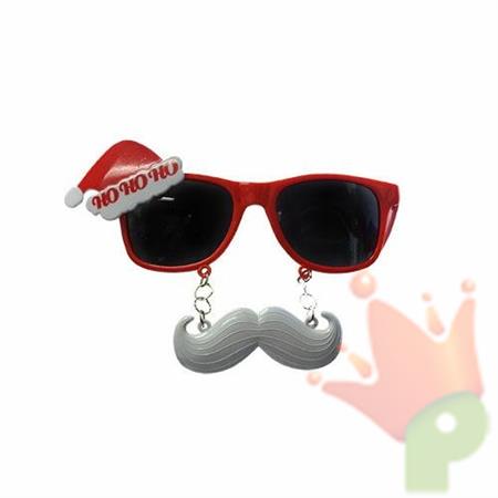 OCCHIALI CON CAPPELLINO BAFFI BABBO NATALE SANTA CLAUS