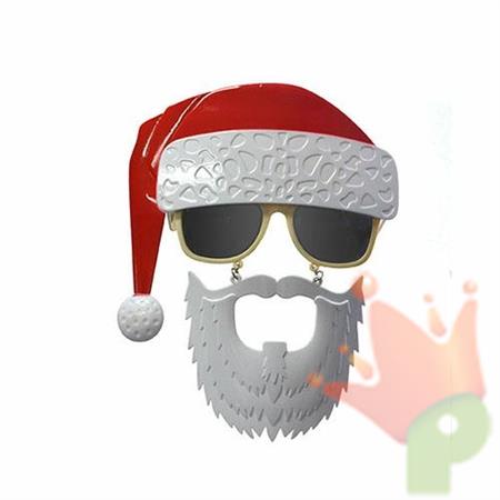 OCCHIALI CON CAPPELLO BARBA BABBO NATALE SANTA CLAUS