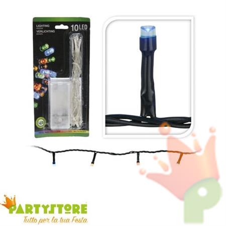 LUCI DI NATALE A BATTERIA 10 LED MULTICOLOR