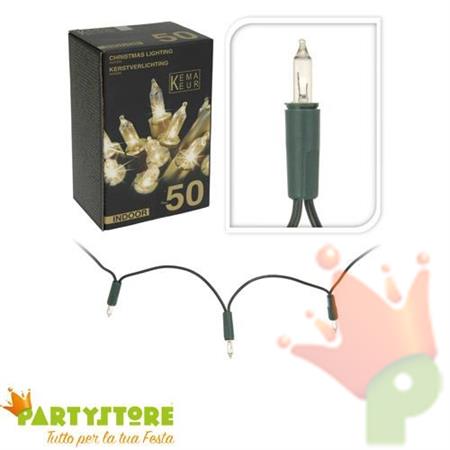 LUCI DI NATALE 50 PISELLINI BIANCO CALDO