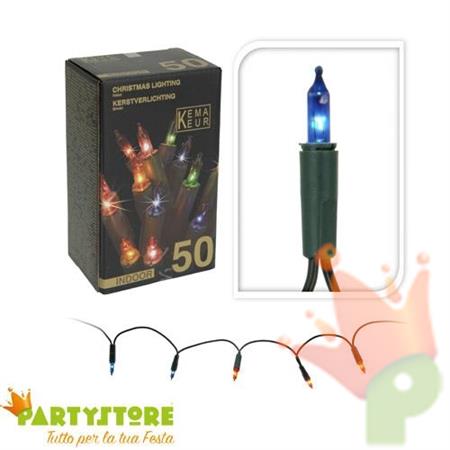 LUCI DI NATALE 50 PISELLINI MULTICOLOR