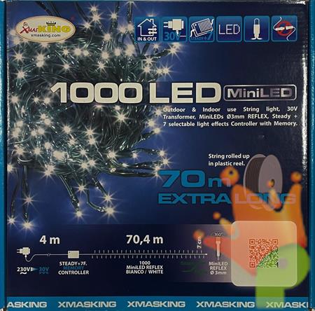LUCI DI NATALE 1000 MINILED BIANCO
