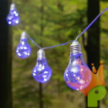 LUCI DI NATALE 10 LAMPADINE 60 MICROLED BLU