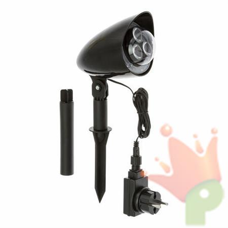 PROIETTORE GARDEN STELLE 3X1W LED BIANCO ROTAZIONE PLASTICA 12V