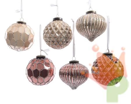 PALLINA PER ALBERO VETRO 8CM ASS