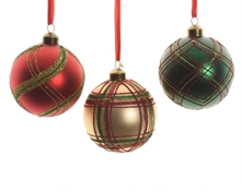 PALLINA PER ALBERO VETRO 8CM ASS
