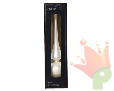 PUNTALE BIANCO OPACO IN VETRO 26CM