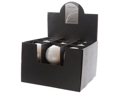 CANDELA SFERA BIANCA METAL D.7CM