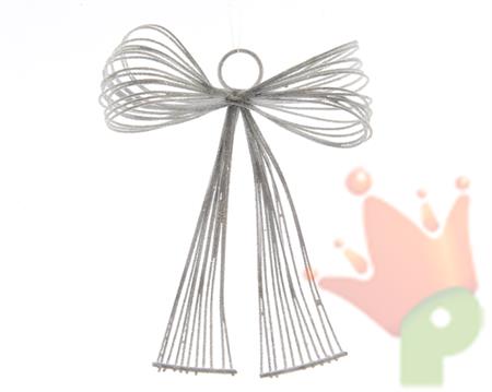 FIOCCO METALLO GLITTER BIANCO 14X17CM