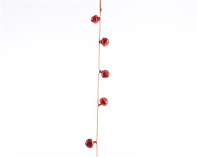 GHIRLANDA CON CAMPANELLINI ROSSI 130CM