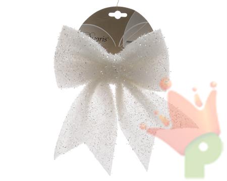 FIOCCO BIANCO CON GLITTER 29X34