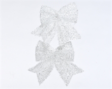 FIOCCO BIANCO GLITTER PZ 12X13 CM