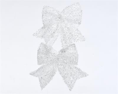 FIOCCO BIANCO GLITTER PZ 12X13 CM