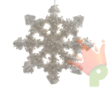 PENDENTE FIOCCO DI NEVE CM 20 BIANCO