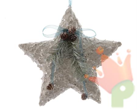 PENDENTE STELLA BIANCA CON DECO CM 23