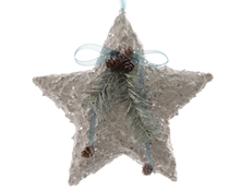 PENDENTE STELLA BIANCA CON DECO CM 23
