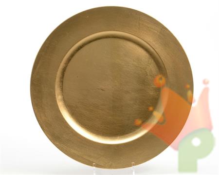 PIATTO DECORATIVO 42 CM ORO PLASTICA