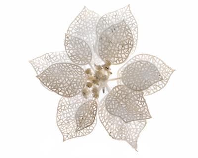 STELLA NATALE BIANCA CON CLIP CM 17