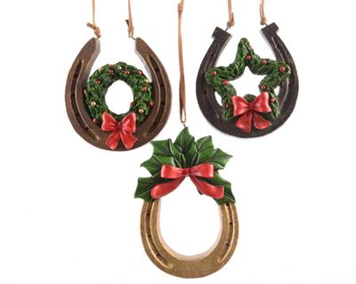 poly horse shoe w hanger 3ass PENDENTE FERRO DI CAVALLO 7X2X10