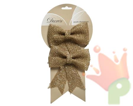 FIOCCO JUTA CON GLITTER CM 12X14 CM 2 PZ