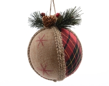 PALLA JUTA CON DECORO PINO PIGNA BACCHE SCOZZESE DIA 7 CM