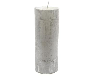 CANDELA RUSTICA ARGENTO 6,8X12 CM 56h