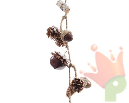 pinecone garland with acorn GHIRLANDA CON PIGNE E CAMPANELLE 115